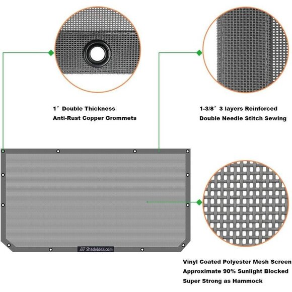Shadeidea Front Sun‎ Shade for Jeep Gladiator JT (2018–2023) – Gray - Picture 4 of 8